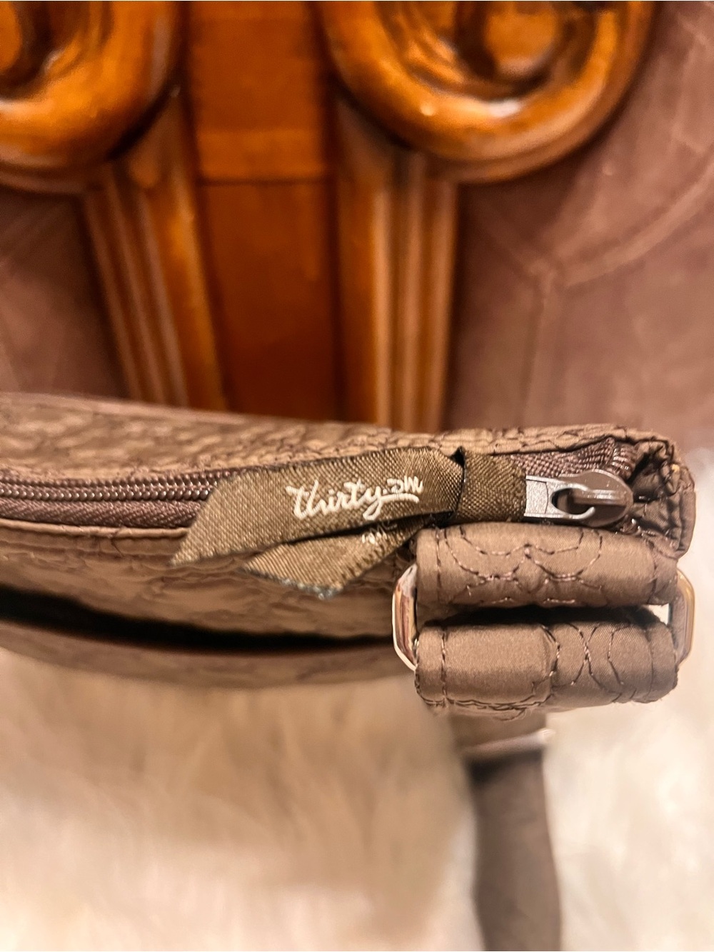 thirty-one Quilted Crossbody Bag in Brown Taupe - Picture 6 of 10